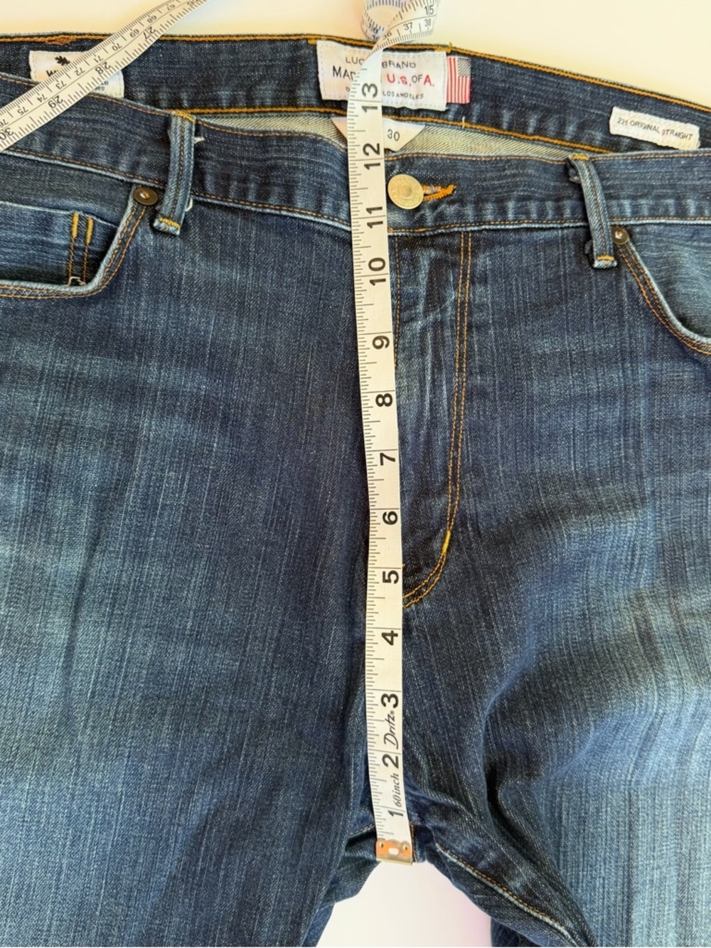 Men’s Vintage Lucky Brand🍀 Jeans Size 38 x 30 Rare White Oak Cone Denim - Picture 13 of 15